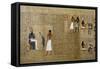 Deceased Being Escorted by Anubis and Deceased before Osiris-null-Framed Stretched Canvas