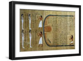 Deceased Paying Homage to Sun and Deceased in Front of Four of Squires of Ammon-null-Framed Giclee Print