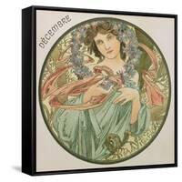 December, 1899 (Detail)-Alphonse Mucha-Framed Stretched Canvas