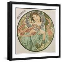 December, 1899 (Detail)-Alphonse Mucha-Framed Giclee Print