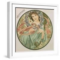 December, 1899 (Detail)-Alphonse Mucha-Framed Giclee Print