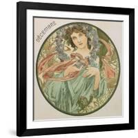 December, 1899 (Detail)-Alphonse Mucha-Framed Giclee Print