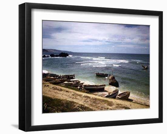 December 1946: a Fishing Fleet at Bathsheba, Barbados-Eliot Elisofon-Framed Photographic Print