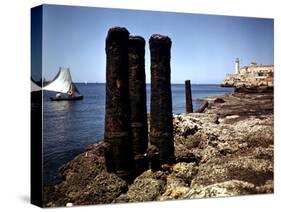 December 1946: a Ship Channel Connecting the Gulf of Mexico and Havana Harbor, Cuba-Eliot Elisofon-Stretched Canvas