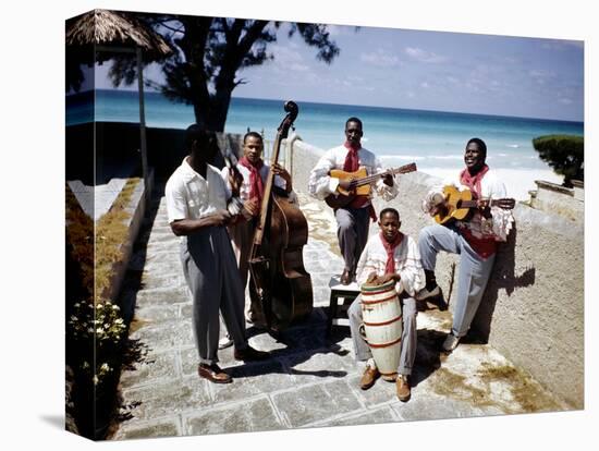December 1946: Band at the Kastillito Club in Veradero Beach Hotel, Cuba-Eliot Elisofon-Stretched Canvas