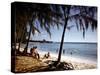 December 1946: Beach-Goers Relaxing and Swimming in the West Indies-Eliot Elisofon-Stretched Canvas