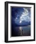 December 1946: Children Wading in the Water During a Late Afternoon Storm at Montego Bay, Jamaica-Eliot Elisofon-Framed Photographic Print