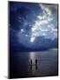 December 1946: Children Wading in the Water During a Late Afternoon Storm at Montego Bay, Jamaica-Eliot Elisofon-Mounted Photographic Print