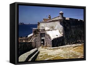 December 1946: El Morro Castle and Morro Lighthouse, Havana Harbor, Cuba-Eliot Elisofon-Framed Stretched Canvas