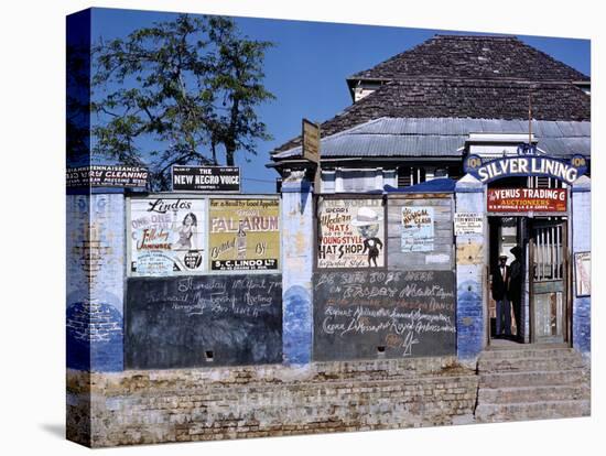 December 1946: Entrance to the Silver Lining Cafe in Jamaica-Eliot Elisofon-Stretched Canvas