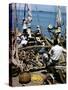 December 1946: Fishermen at in Port Au Prince Harbor in Haiti-Eliot Elisofon-Stretched Canvas