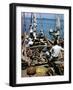 December 1946: Fishermen at in Port Au Prince Harbor in Haiti-Eliot Elisofon-Framed Photographic Print