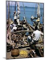 December 1946: Fishermen at in Port Au Prince Harbor in Haiti-Eliot Elisofon-Mounted Photographic Print