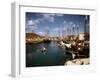 December 1946: Harbor Police in a Row Boat in Bridgetown Harbor, Barbados-Eliot Elisofon-Framed Photographic Print