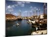 December 1946: Harbor Police in a Row Boat in Bridgetown Harbor, Barbados-Eliot Elisofon-Mounted Photographic Print