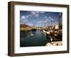 December 1946: Harbor Police in a Row Boat in Bridgetown Harbor, Barbados-Eliot Elisofon-Framed Photographic Print