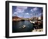 December 1946: Harbor Police in the Rowboat in Bridgetown Harbor, Barbados-Eliot Elisofon-Framed Photographic Print