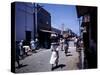 December 1946: Passersby at Market Street in Montego Bay, Jamaica-Eliot Elisofon-Stretched Canvas