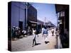 December 1946: Passersby at Market Street in Montego Bay, Jamaica-Eliot Elisofon-Stretched Canvas