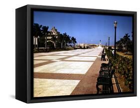 December 1946: Pathway to El Morro Castle in Havana, Cuba-Eliot Elisofon-Framed Stretched Canvas