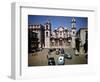 December 1946: Street Scene in Front of Columbus Cathedral in Havana, Cuba-Eliot Elisofon-Framed Photographic Print