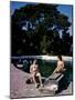 December 1946: Swimmers Relaxing by the Pool at Shaw Park Resort Hotel in Ocho Rios, Jamaica-Eliot Elisofon-Mounted Photographic Print