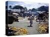 December 1946: Vendors at an Open Air Market at Petionville, Haiti-Eliot Elisofon-Stretched Canvas