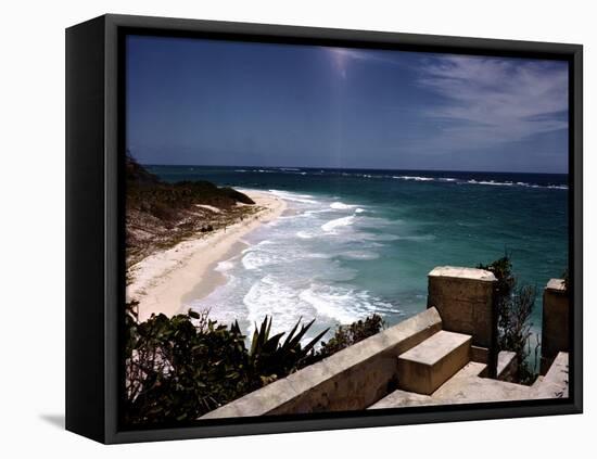 December 1946: View of a Beach in Jamaica-Eliot Elisofon-Framed Stretched Canvas