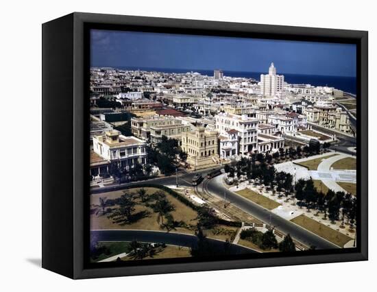 December 1946: View of Havana Looking West from the Hotel Nacional, Cuba-Eliot Elisofon-Framed Stretched Canvas