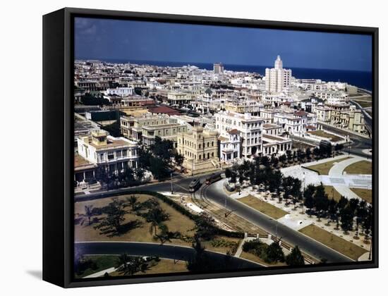 December 1946: View of Havana Looking West from the Hotel Nacional, Cuba-Eliot Elisofon-Framed Stretched Canvas