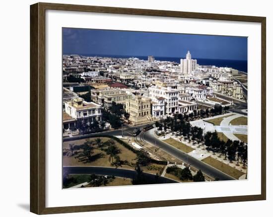 December 1946: View of Havana Looking West from the Hotel Nacional, Cuba-Eliot Elisofon-Framed Photographic Print