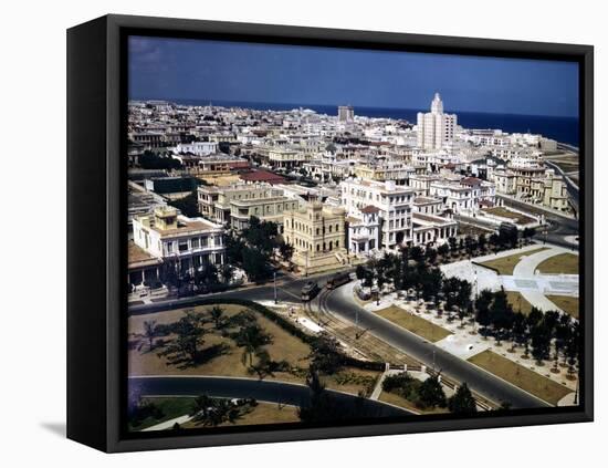 December 1946: View of Havana Looking West from the Hotel Nacional, Cuba-Eliot Elisofon-Framed Stretched Canvas