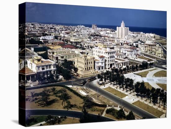 December 1946: View of Havana Looking West from the Hotel Nacional, Cuba-Eliot Elisofon-Stretched Canvas