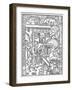 December, from the 'Almanach Des Bergers', 1491 (Xylograph) (B/W Photo)-Pierre Le Rouge-Framed Giclee Print