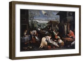 December (From the Series 'The Seasons), Late 16th or Early 17th Century-Leandro Bassano-Framed Giclee Print