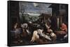 December (From the Series 'The Seasons), Late 16th or Early 17th Century-Leandro Bassano-Framed Stretched Canvas