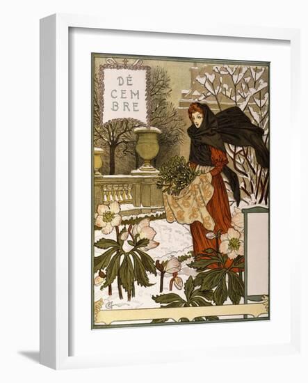 December, Illustration from the Fine Art Portofolio 'Le Mois', 1896-Eugene Grasset-Framed Premium Giclee Print