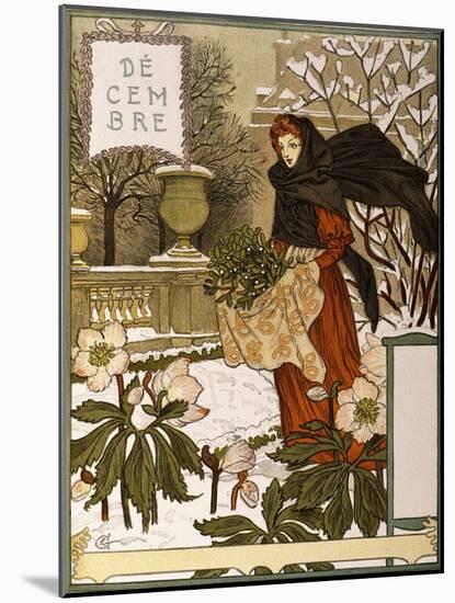 December, Illustration from the Fine Art Portofolio 'Le Mois', 1896-Eugene Grasset-Mounted Premium Giclee Print