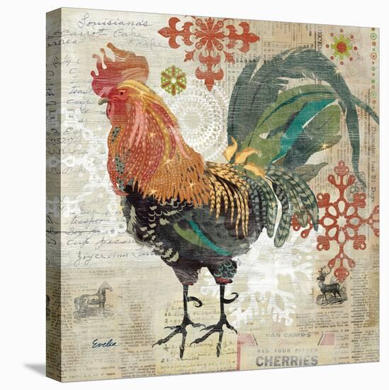 December Rooster-null-Stretched Canvas