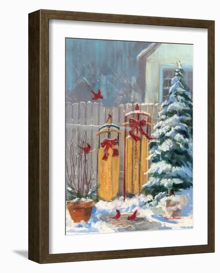 December Sleds-Carol Rowan-Framed Art Print