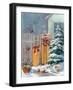 December Sleds-Carol Rowan-Framed Premium Giclee Print