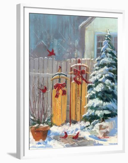 December Sleds-Carol Rowan-Framed Art Print