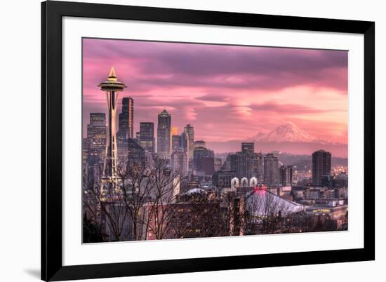 December Sunset in Seattle-MorrieC-Framed Photographic Print