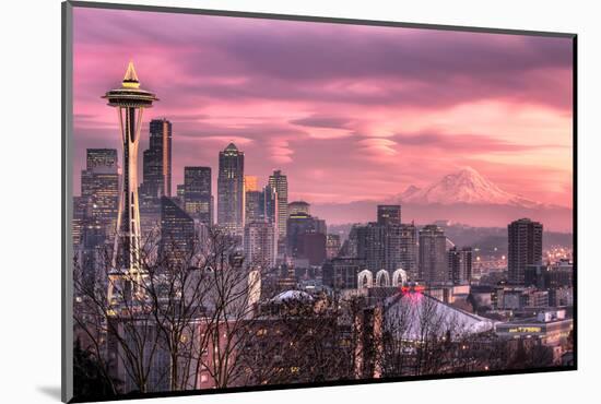 December Sunset in Seattle-MorrieC-Mounted Photographic Print