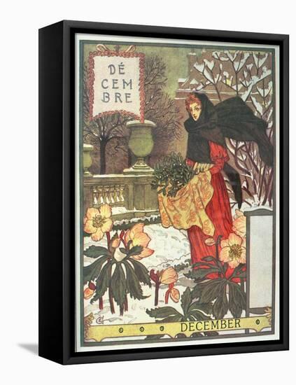 December-Eugene Grasset-Framed Stretched Canvas