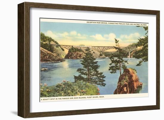 Deception Pass Bridge, Puget Sound, Washington-null-Framed Art Print