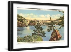 Deception Pass Bridge, Puget Sound, Washington-null-Framed Art Print