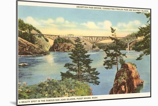 Deception Pass Bridge, Puget Sound, Washington-null-Mounted Art Print