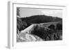 Deception Pass Bridge, Washington View Photograph - Deception Pass, WA-Lantern Press-Framed Art Print