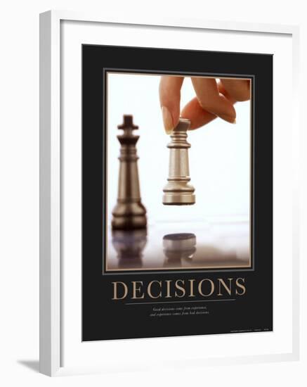 Decisions-null-Framed Art Print